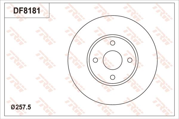 TRW DF8181 - Тормозной диск autosila-amz.com