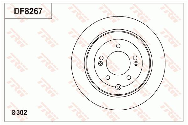 TRW DF8267 - Тормозной диск autosila-amz.com