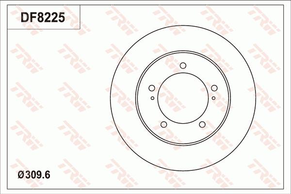 TRW DF8225S - Тормозной диск autosila-amz.com