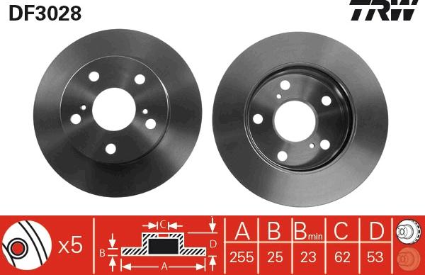 TRW DF3028 - Тормозной диск autosila-amz.com