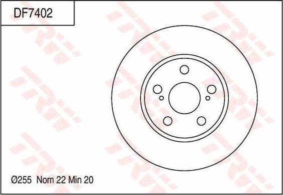 TRW DF7402 - Тормозной диск autosila-amz.com