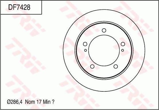 TRW DF7428 - Тормозной диск autosila-amz.com