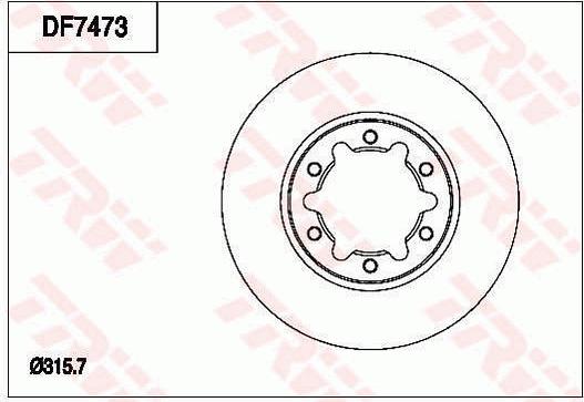 TRW DF7473 - Тормозной диск autosila-amz.com