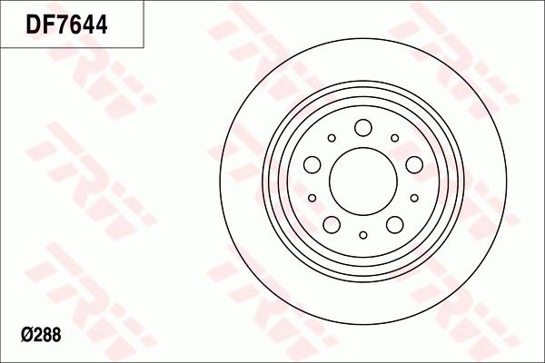 TRW DF7644 - Тормозной диск autosila-amz.com