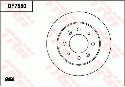 TRW DF7680 - Тормозной диск autosila-amz.com