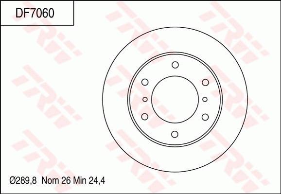 TRW DF7060 - Тормозной диск autosila-amz.com