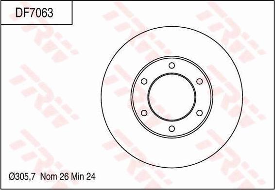 TRW DF7063 - Тормозной диск autosila-amz.com