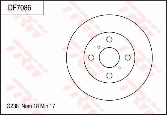 TRW DF7086 - Тормозной диск autosila-amz.com