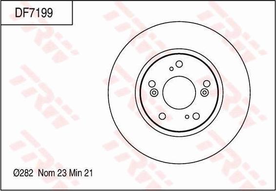 TRW DF7199 - Тормозной диск autosila-amz.com