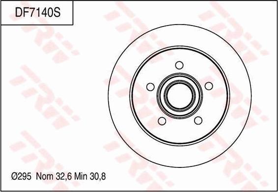 TRW DF7140S - Тормозной диск autosila-amz.com