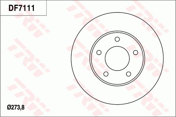 TRW DF7111 - Тормозной диск autosila-amz.com