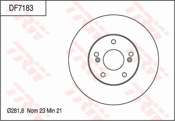 TRW DF7183 - Тормозной диск autosila-amz.com