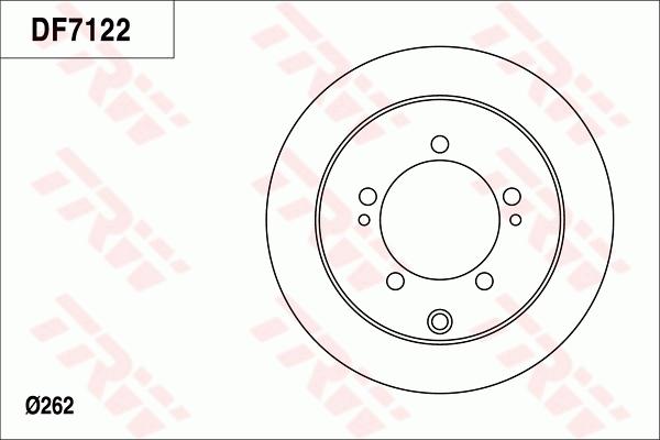 TRW DF7122 - Тормозной диск autosila-amz.com