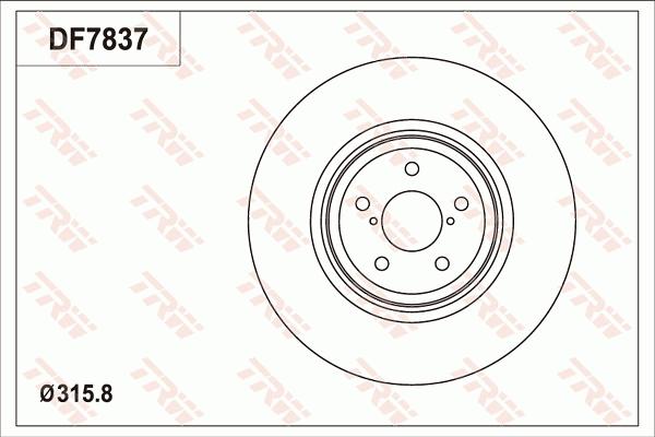TRW DF7837 - Тормозной диск autosila-amz.com