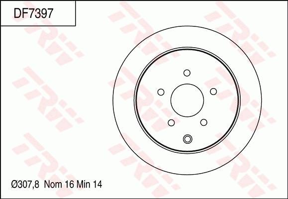 TRW DF7397 - Тормозной диск autosila-amz.com