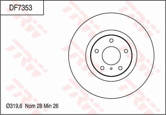 TRW DF7353 - Тормозной диск autosila-amz.com