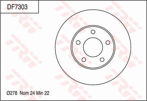 TRW DF7303 - Тормозной диск autosila-amz.com