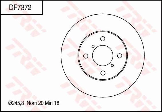 TRW DF7372 - Тормозной диск autosila-amz.com