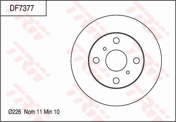 TRW DF7377 - Тормозной диск autosila-amz.com