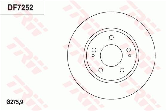 TRW DF7252 - Тормозной диск autosila-amz.com