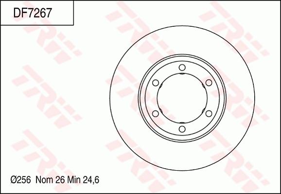 TRW DF7267 - Тормозной диск autosila-amz.com