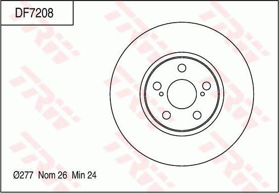 TRW DF7208S - Тормозной диск autosila-amz.com