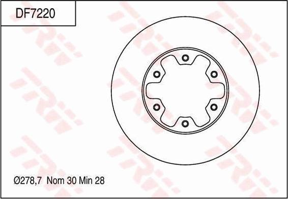 TRW DF7220 - Тормозной диск autosila-amz.com