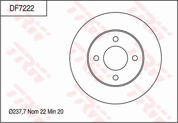 TRW DF7222 - Тормозной диск autosila-amz.com