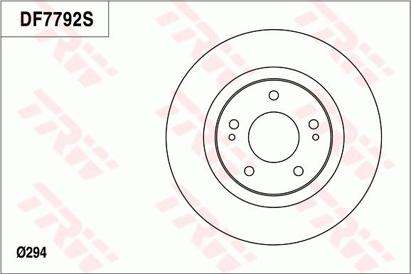 TRW DF7792 - Тормозной диск autosila-amz.com