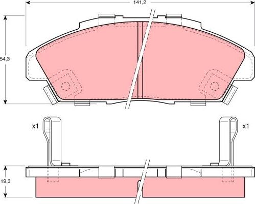 TRW GDB996 - Тормозные колодки, дисковые, комплект autosila-amz.com