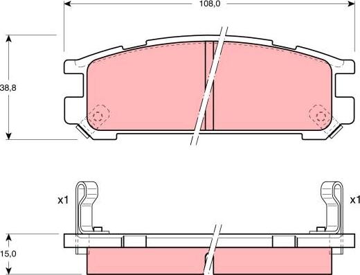 TRW GDB990 - Тормозные колодки, дисковые, комплект autosila-amz.com