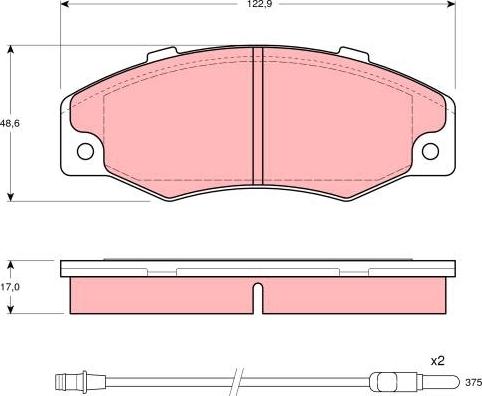 TRW GDB903 - Тормозные колодки, дисковые, комплект autosila-amz.com