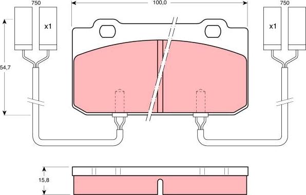 TRW GDB902 - Тормозные колодки, дисковые, комплект autosila-amz.com