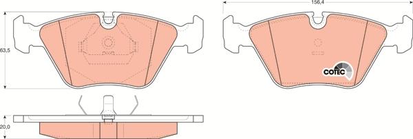 TRW GDB916 - Тормозные колодки, дисковые, комплект autosila-amz.com