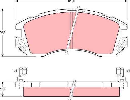 TRW GDB989 - Тормозные колодки, дисковые, комплект autosila-amz.com