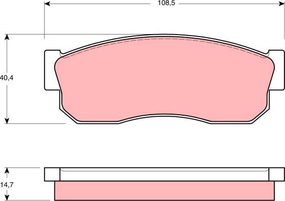 TRW GDB988 - Тормозные колодки, дисковые, комплект autosila-amz.com