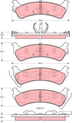 TRW GDB4094 - Тормозные колодки, дисковые, комплект autosila-amz.com