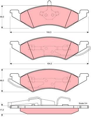 TRW GDB4011 - Тормозные колодки, дисковые, комплект autosila-amz.com