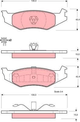 TRW GDB4012 - Тормозные колодки, дисковые, комплект autosila-amz.com