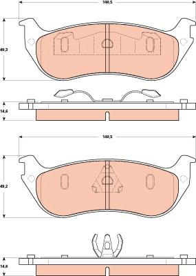 TRW GDB4132 - Тормозные колодки, дисковые, комплект autosila-amz.com