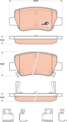 TRW GDB4175 - Тормозные колодки, дисковые, комплект autosila-amz.com