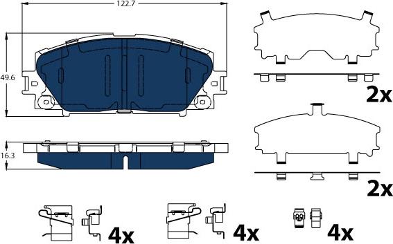 TRW GDB4173BTE - Тормозные колодки, дисковые, комплект autosila-amz.com