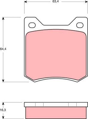 TRW GDB550 - Тормозные колодки, дисковые, комплект autosila-amz.com