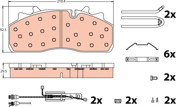 TRW GDB5095 - Тормозные колодки, дисковые, комплект autosila-amz.com