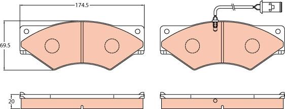 TRW GDB5062 - Тормозные колодки, дисковые, комплект autosila-amz.com