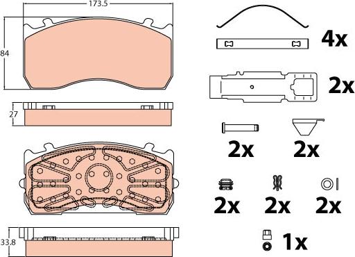 TRW GDB5073 - Тормозные колодки, дисковые, комплект autosila-amz.com