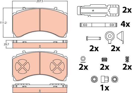 TRW GDB5110 - Тормозные колодки, дисковые, комплект autosila-amz.com