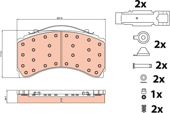 TRW GDB5117 - Тормозные колодки, дисковые, комплект autosila-amz.com