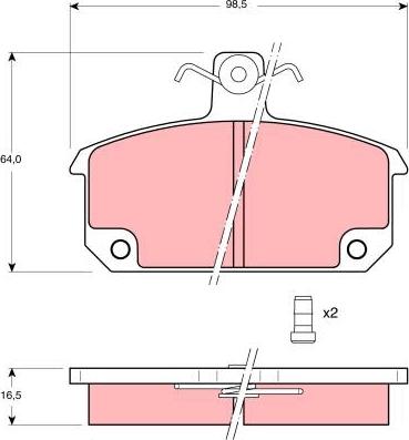 TRW GDB632 - Тормозные колодки, дисковые, комплект autosila-amz.com