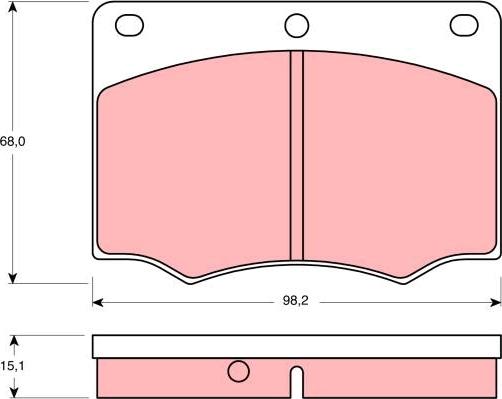 TRW GDB674 - Тормозные колодки, дисковые, комплект autosila-amz.com